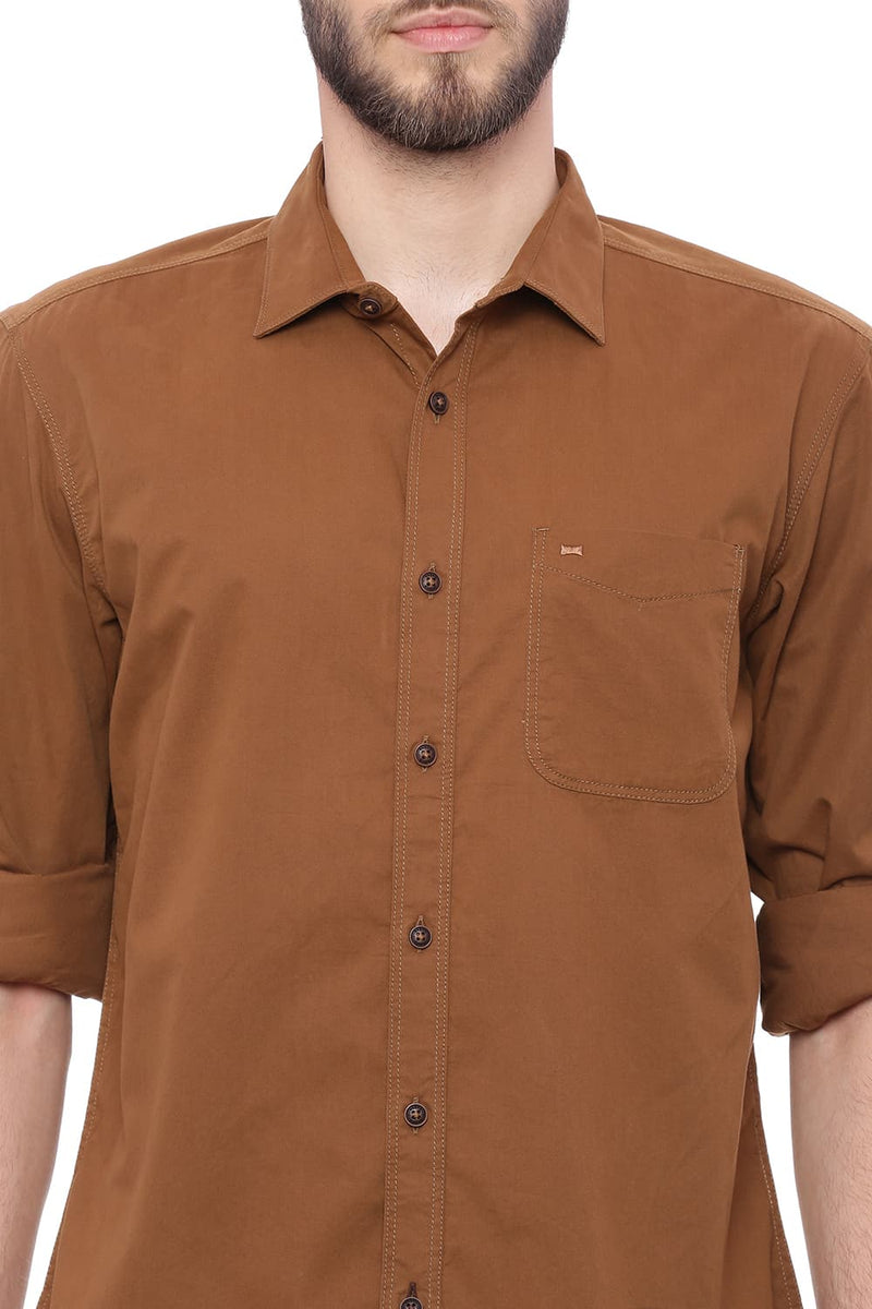 BASICS SLIM FIT TWILL SHIRT