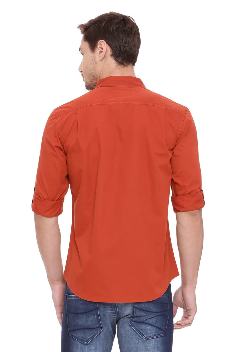 BASICS SLIM FIT TWILL SHIRT