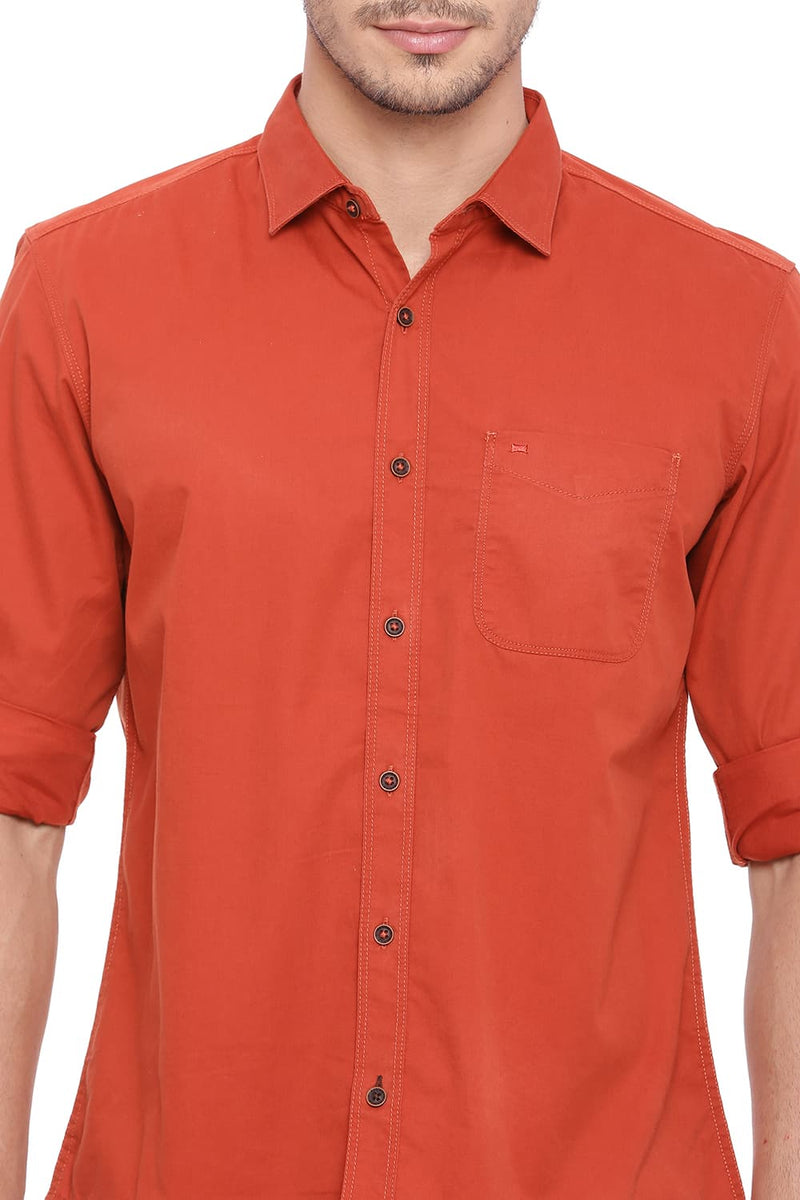 BASICS SLIM FIT TWILL SHIRT