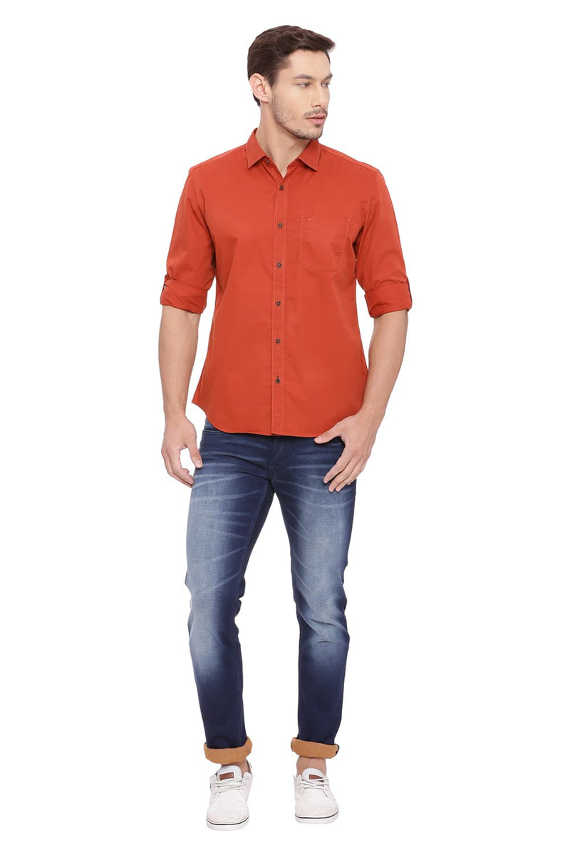 BASICS SLIM FIT TWILL SHIRT