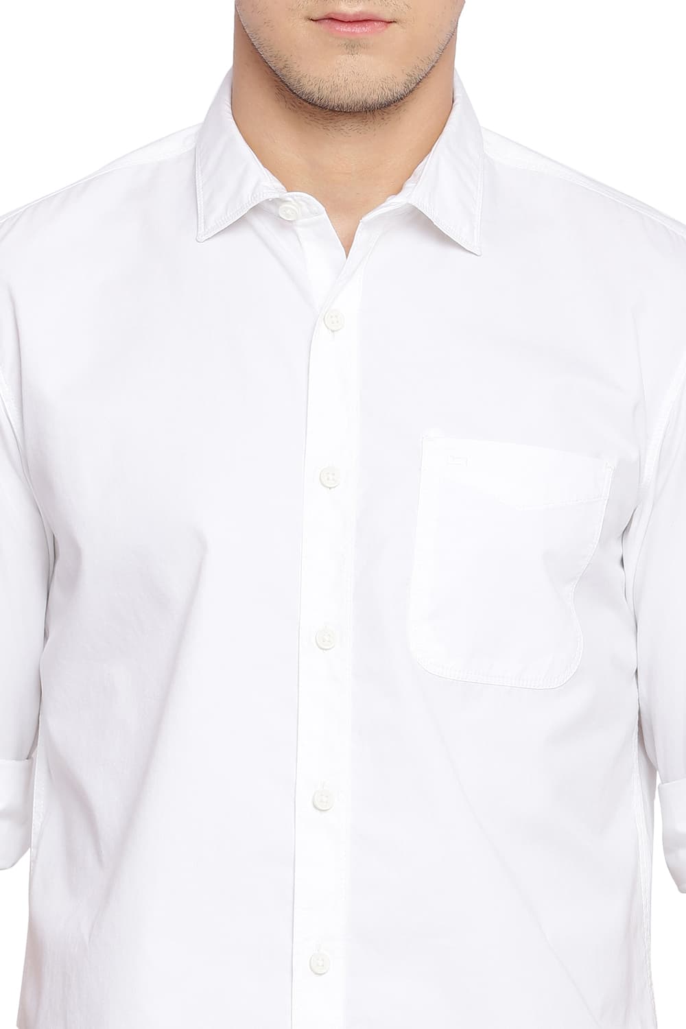 BASICS SLIM FIT TWILL SHIRT