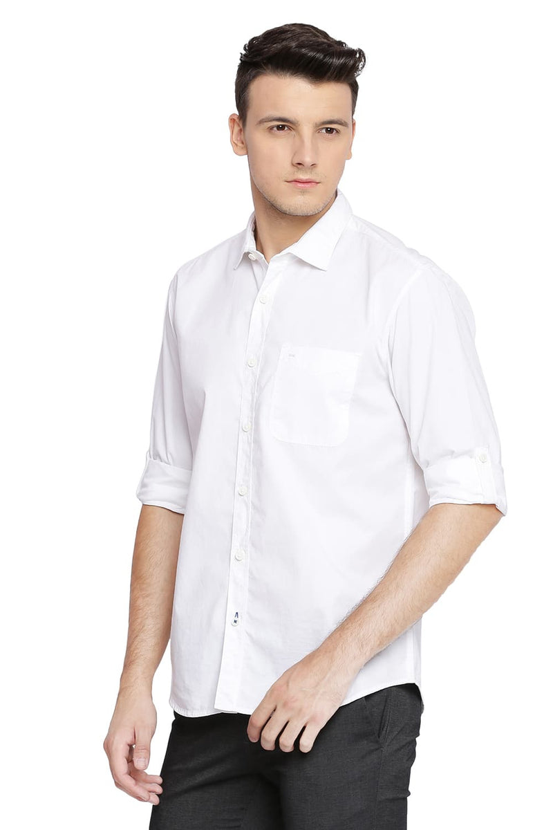 BASICS SLIM FIT TWILL SHIRT