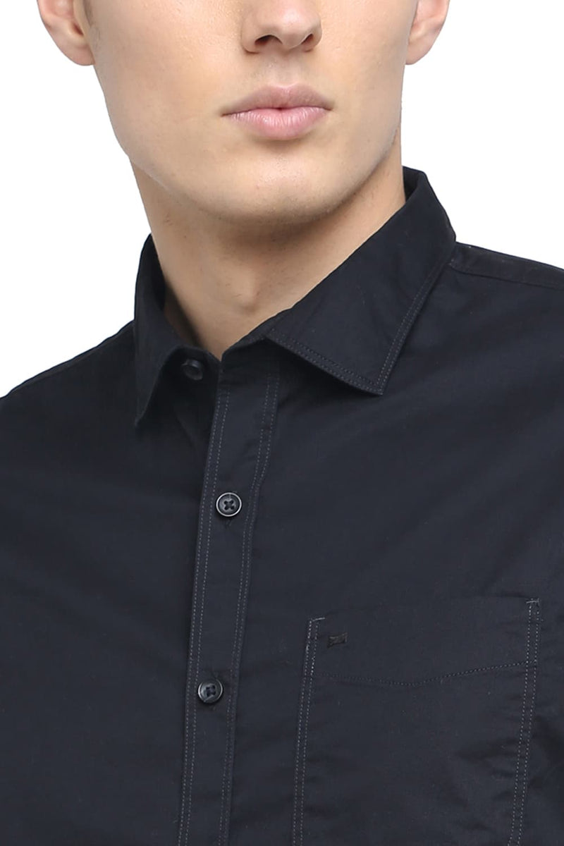 BASICS SLIM FIT TWILL SHIRT