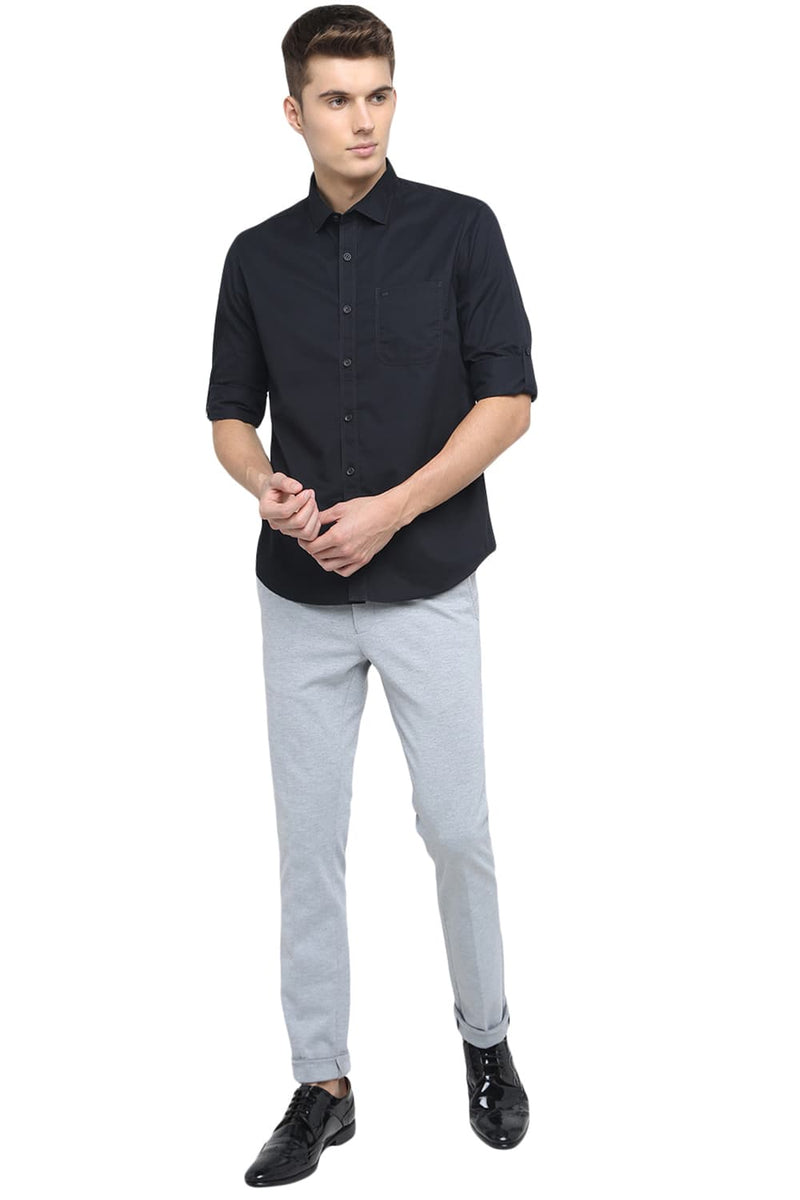 BASICS SLIM FIT TWILL SHIRT