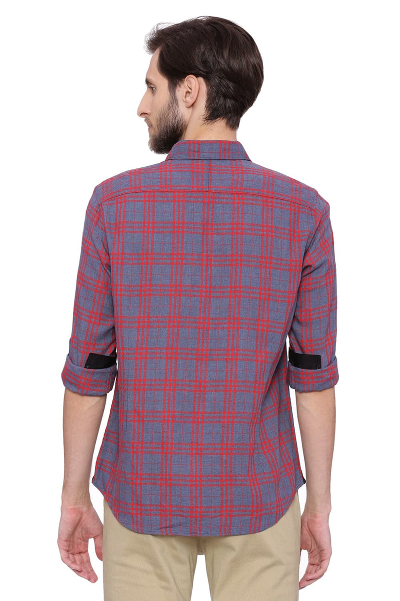 BASICS SLIM FIT CHECKS SHIRT