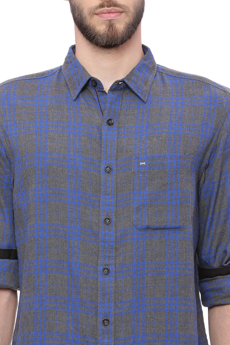 BASICS SLIM FIT CHECKS SHIRT