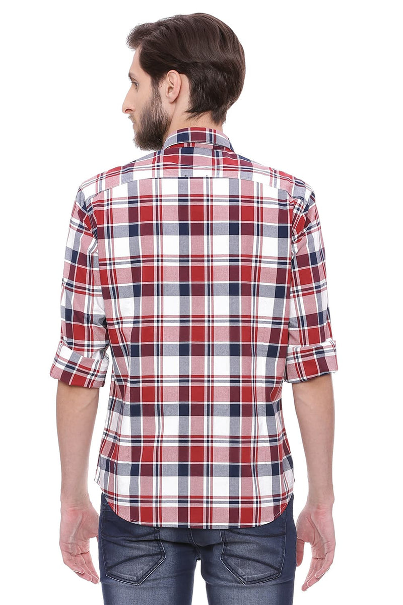 BASICS SLIM FIT CHECKS SHIRT