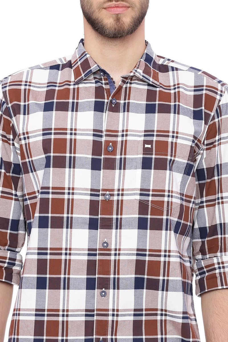 BASICS SLIM FIT CHECKS SHIRT