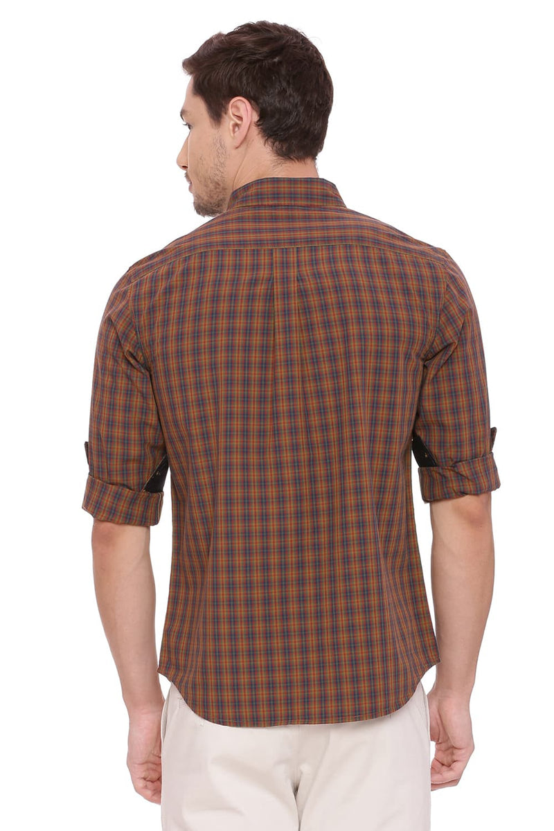 BASICS SLIM FIT CHECKS SHIRT