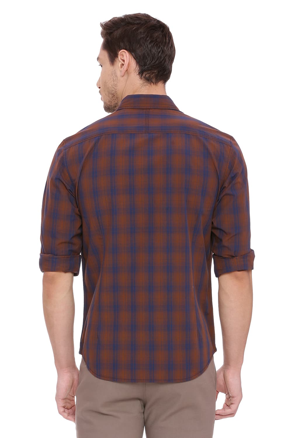 BASICS SLIM FIT CHECKS SHIRT