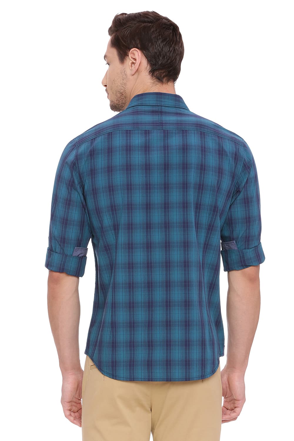 BASICS SLIM FIT CHECKS SHIRT