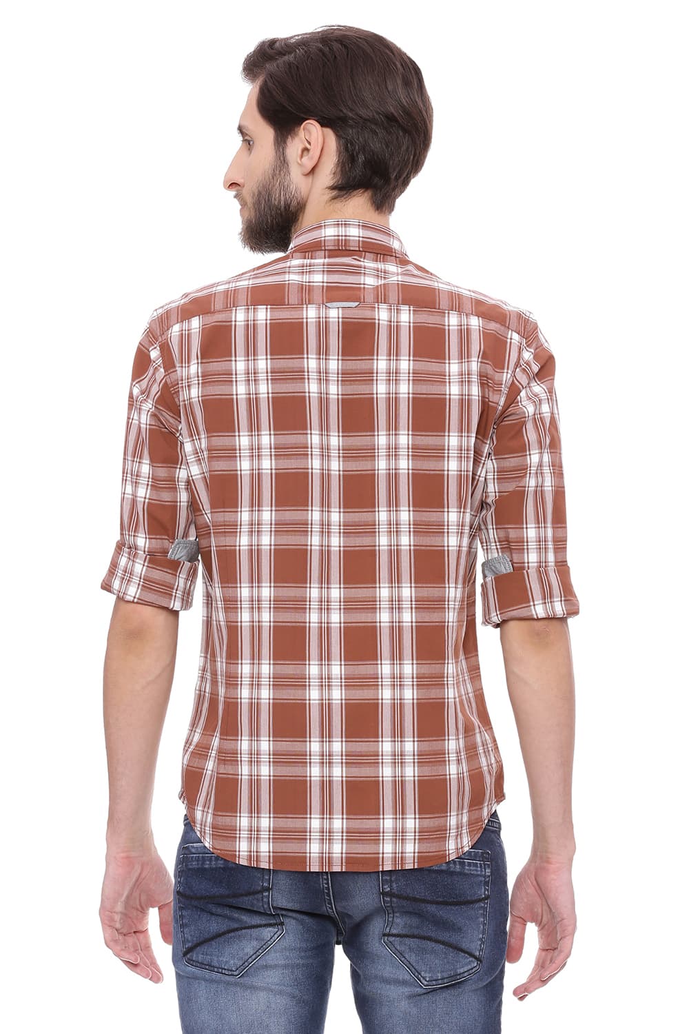 BASICS SLIM FIT CHECKS SHIRT