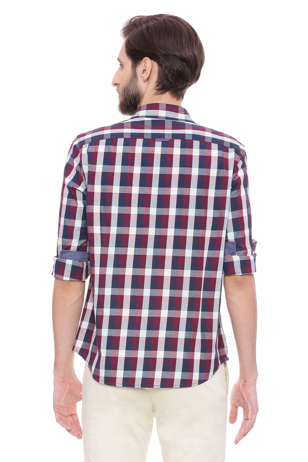 BASICS SLIM FIT CHECKS SHIRT