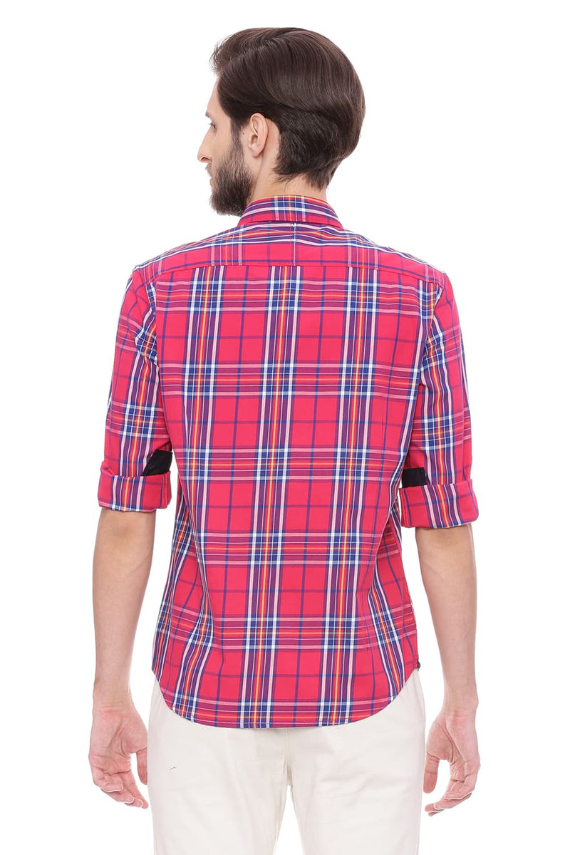 BASICS SLIM FIT CHECKS SHIRT