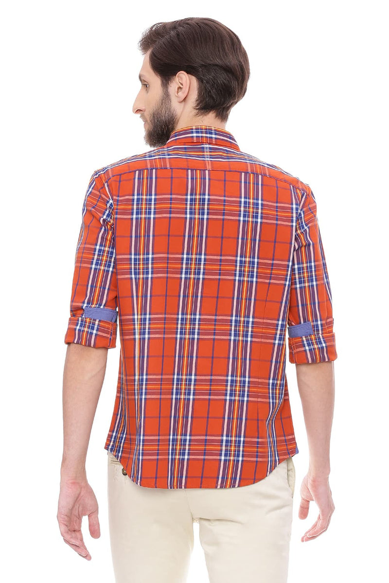 BASICS SLIM FIT CHECKS SHIRT