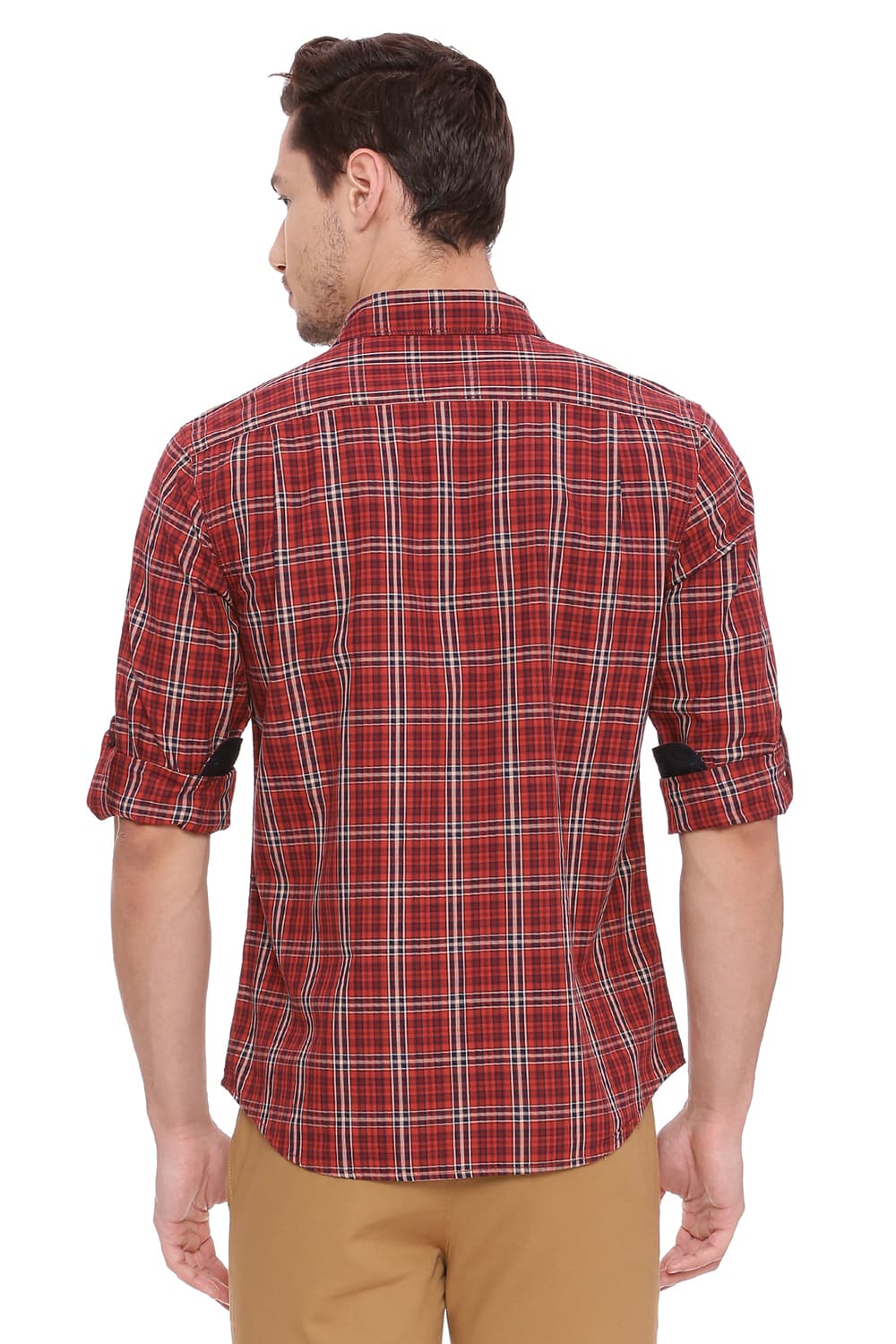 BASICS SLIM FIT CHECKS SHIRT