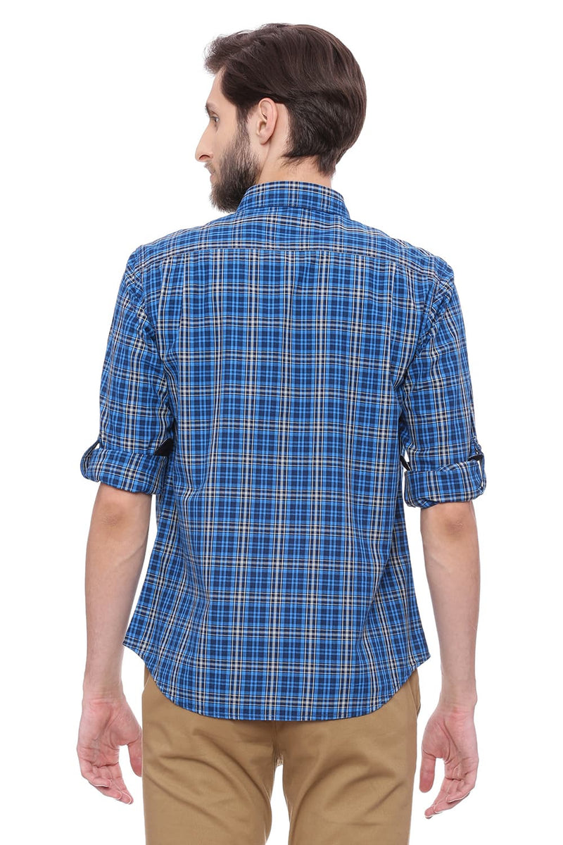 BASICS SLIM FIT CHECKS SHIRT