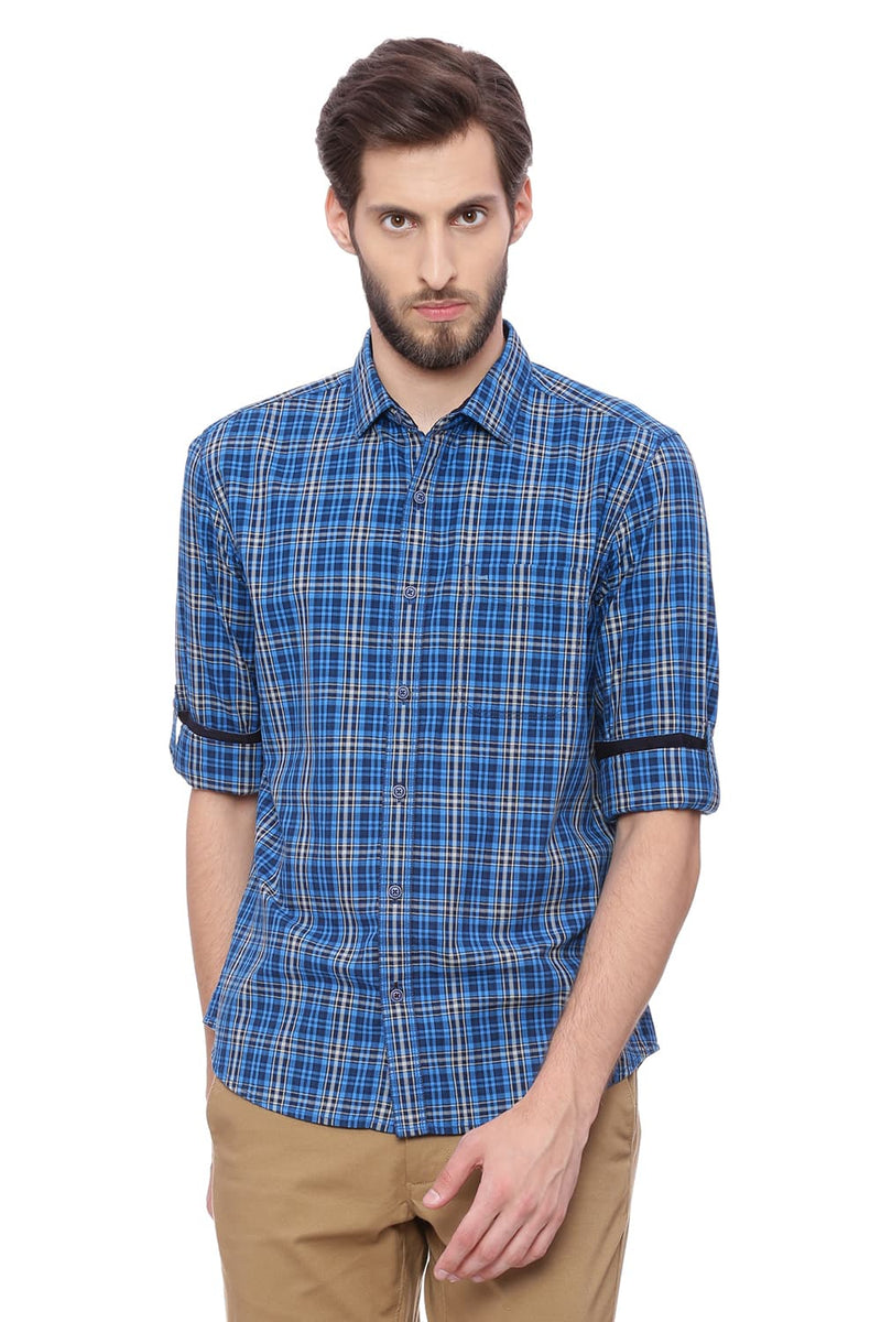 BASICS SLIM FIT CHECKS SHIRT