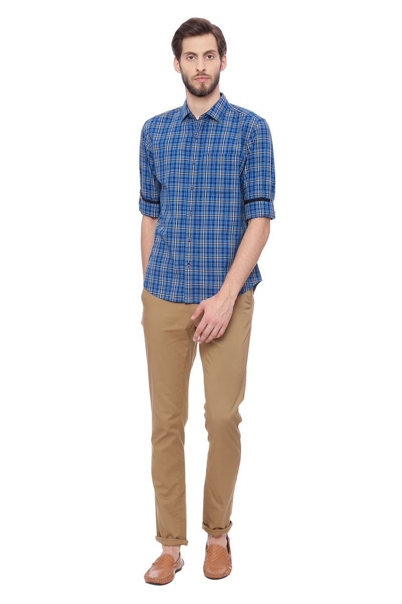 BASICS SLIM FIT CHECKS SHIRT