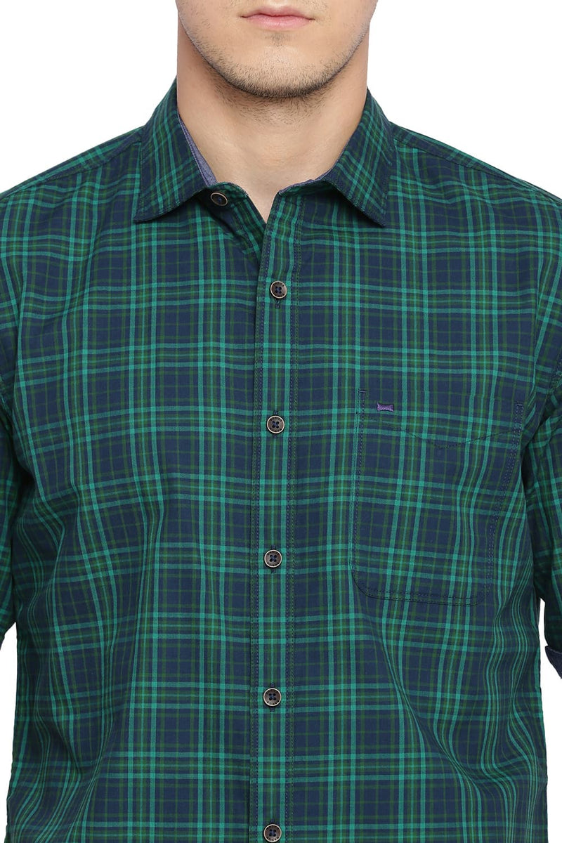 BASICS SLIM FIT CHECKS SHIRT