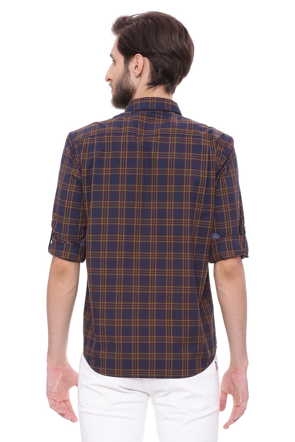 BASICS SLIM FIT CHECKS SHIRT