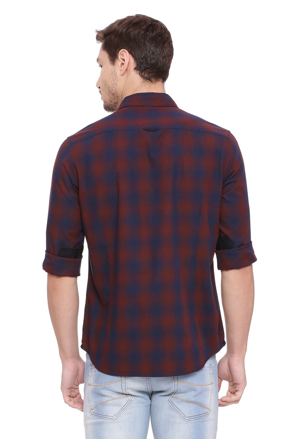 BASICS SLIM FIT CHECKS SHIRT