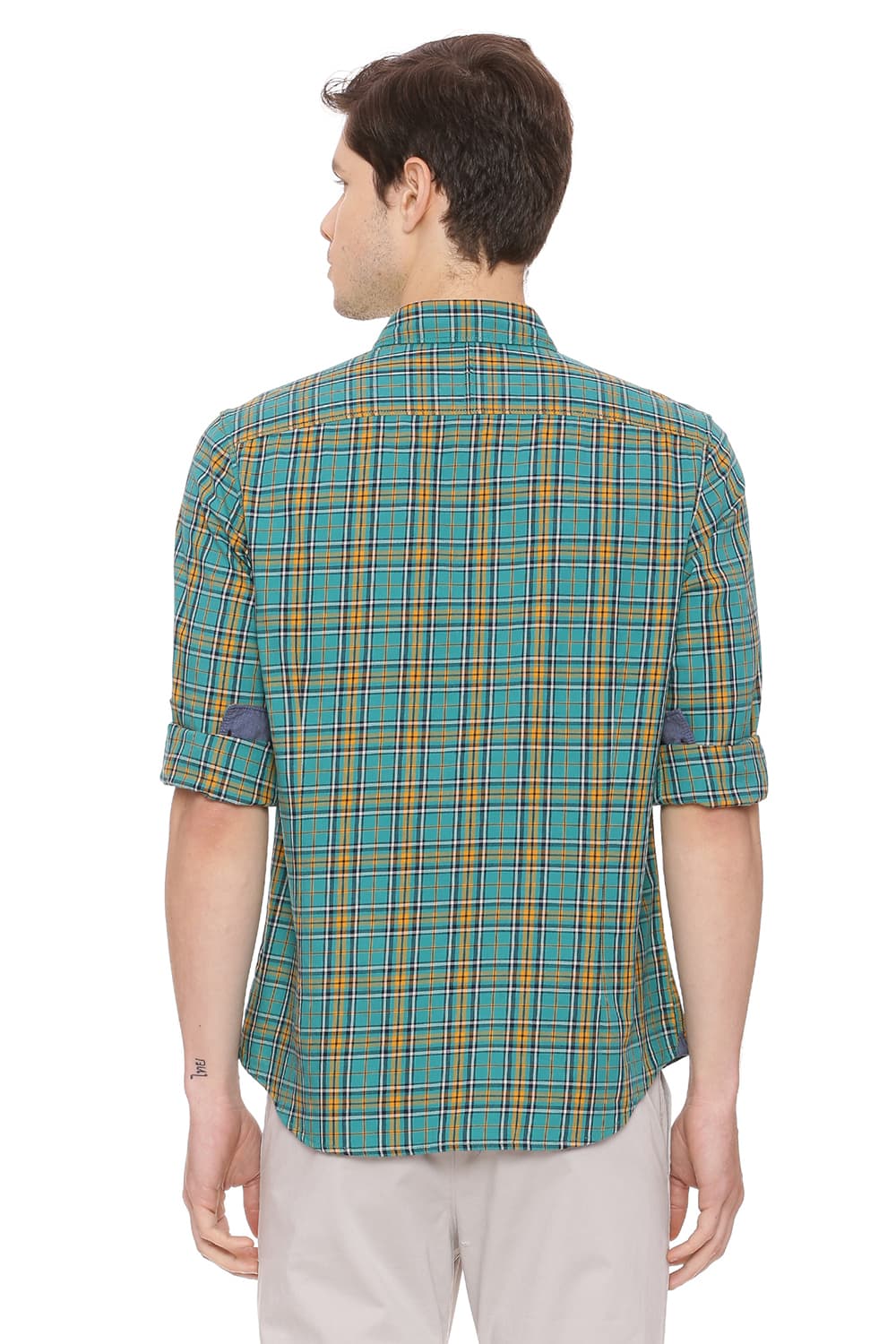 BASICS SLIM FIT CHECKS SHIRT