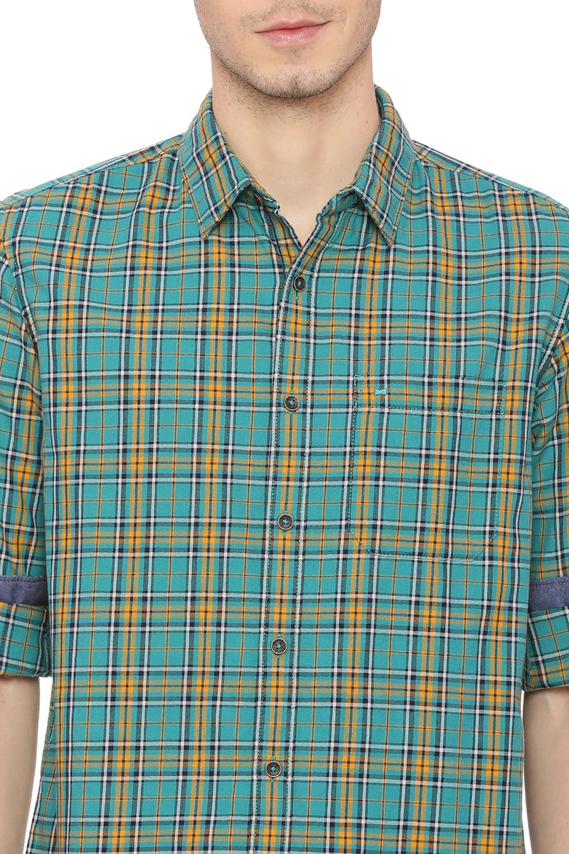 BASICS SLIM FIT CHECKS SHIRT