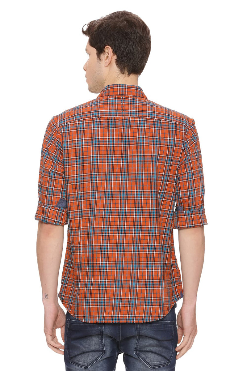 BASICS SLIM FIT CHECKS SHIRT