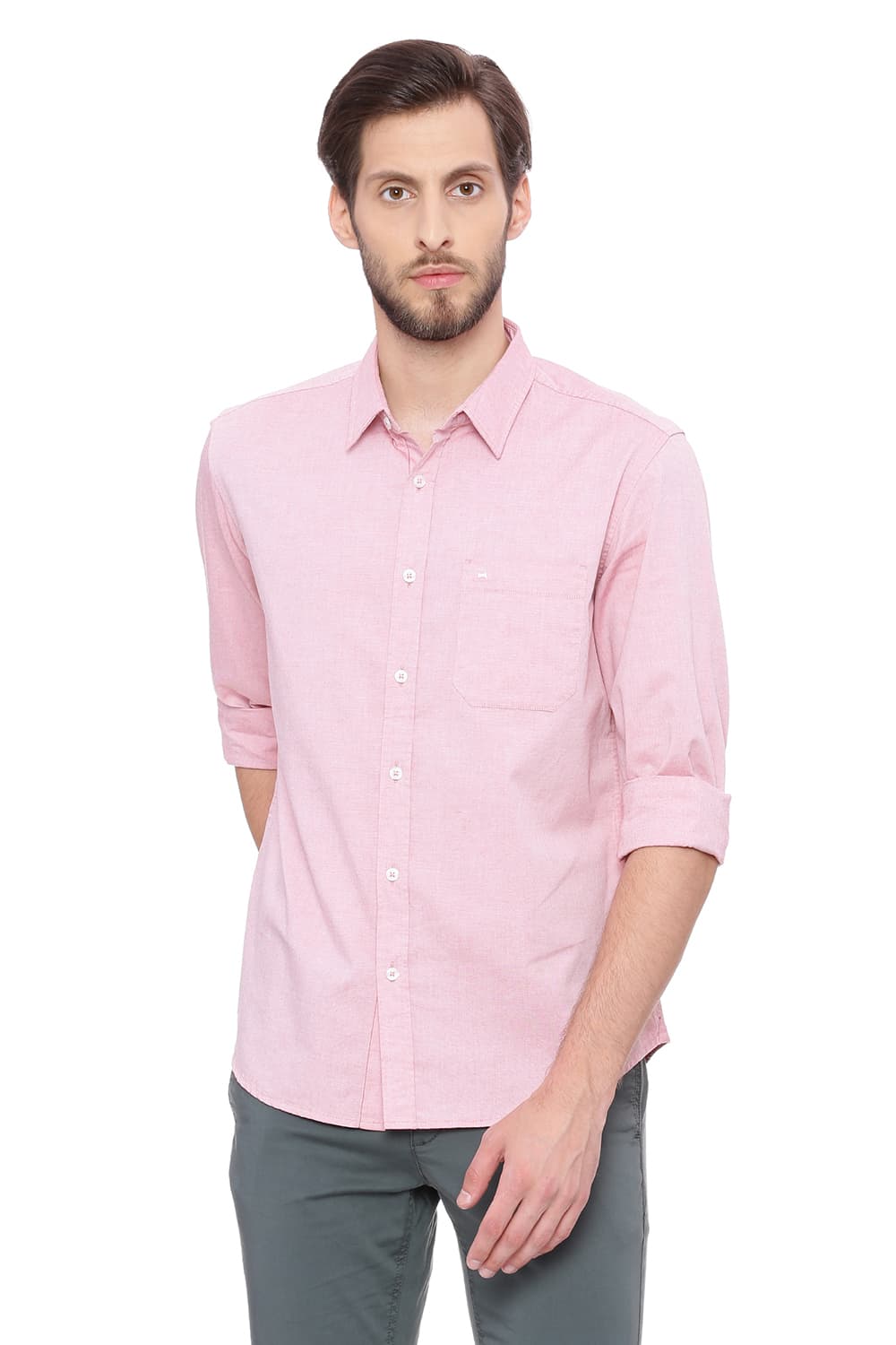 BASICS SLIM FIT OXFORD SHIRT