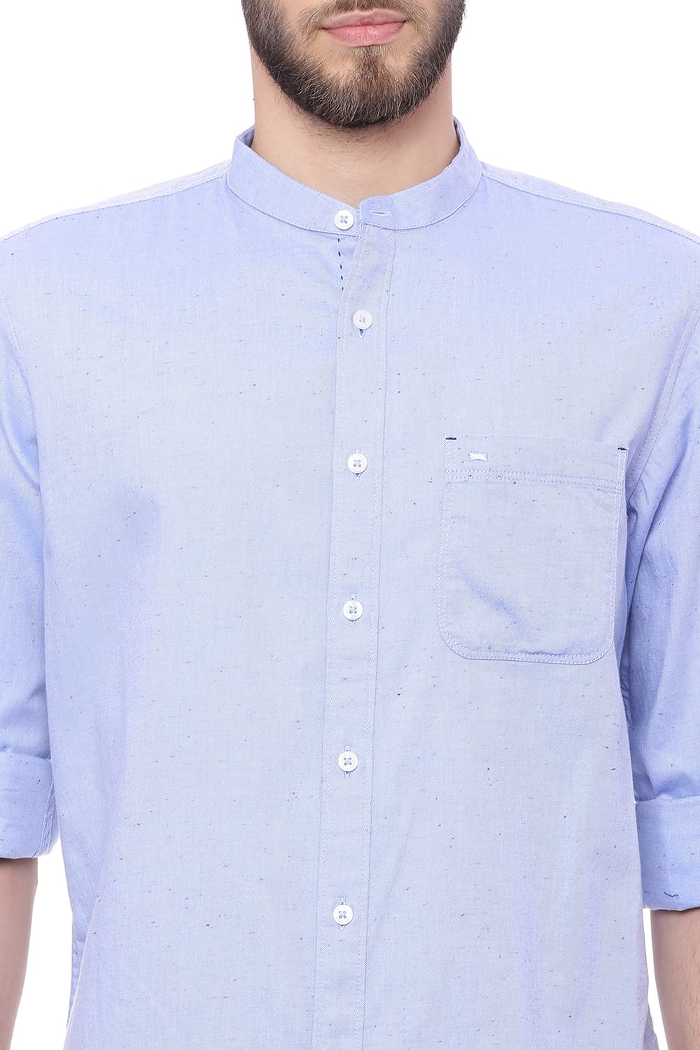 BASICS SLIM FIT NEPS SHIRT