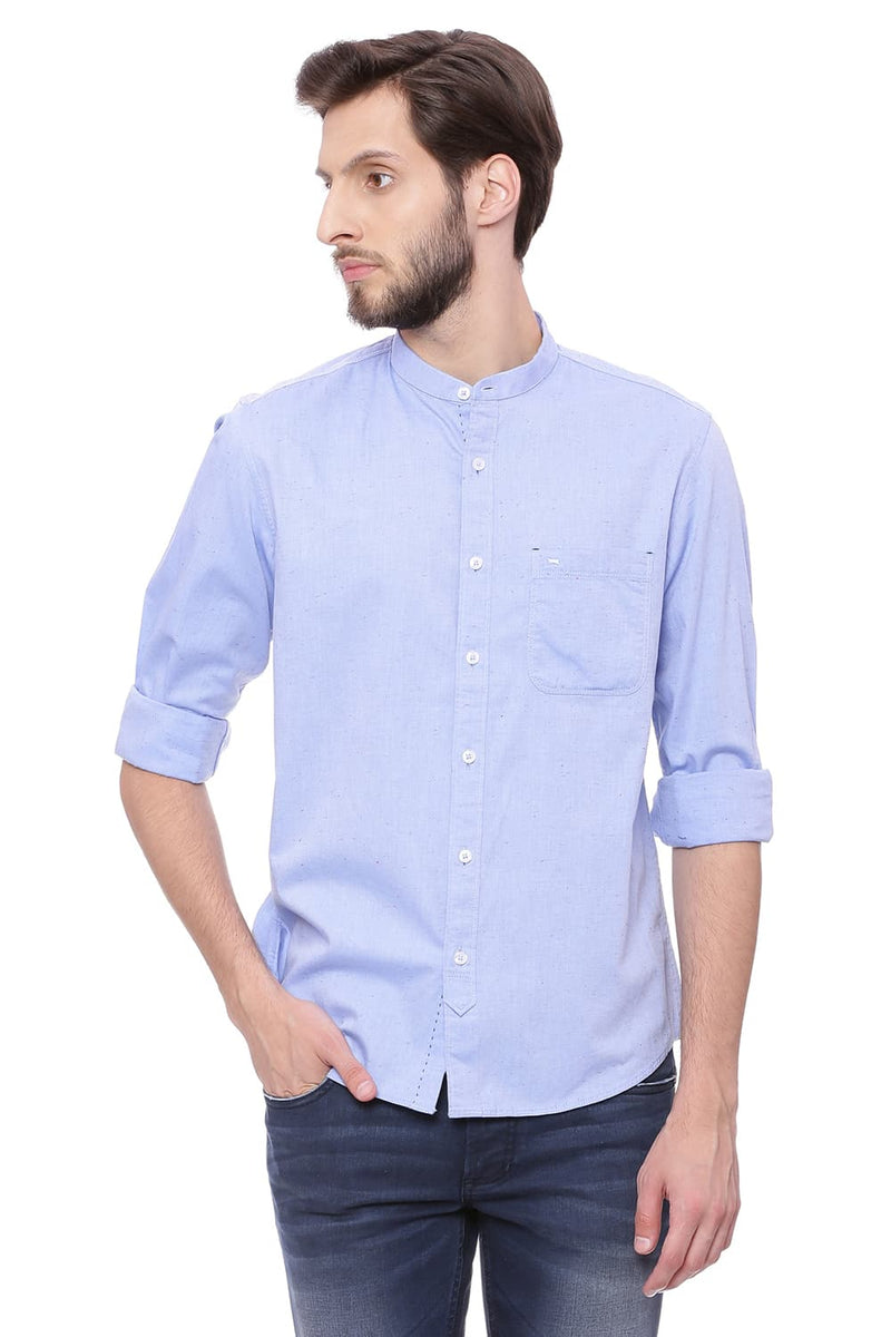 BASICS SLIM FIT NEPS SHIRT