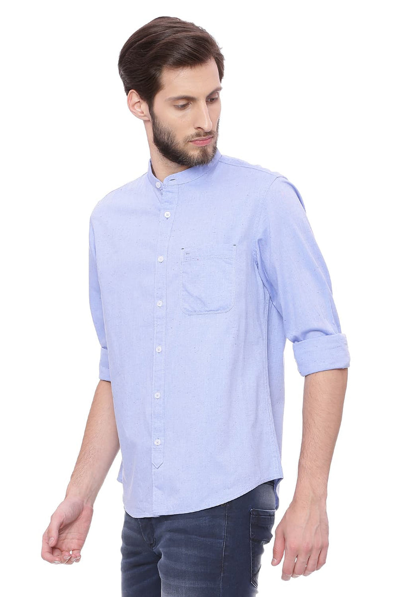 BASICS SLIM FIT NEPS SHIRT