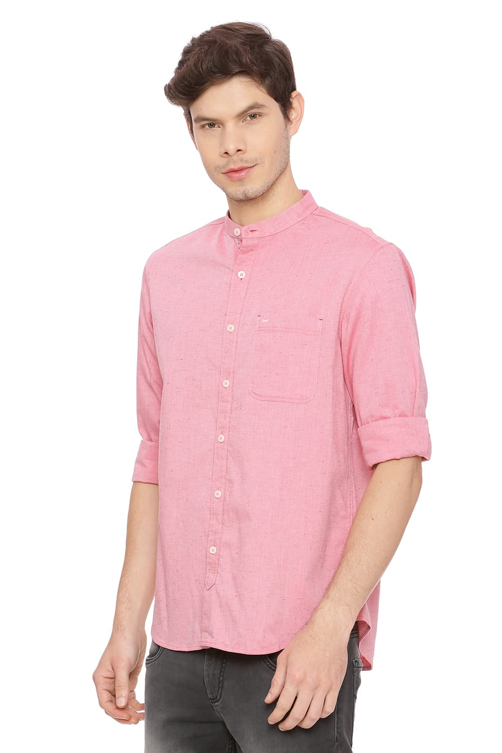 BASICS SLIM FIT NEPS SHIRT