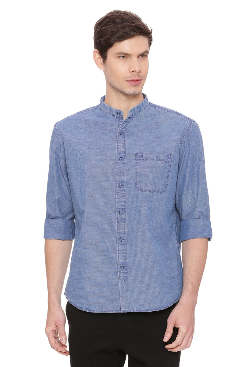 BASICS SLIM FIT STRIPES SHIRT