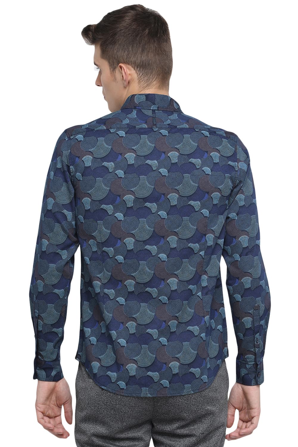 BASICS SLIM FIT PRINTED SHIRT