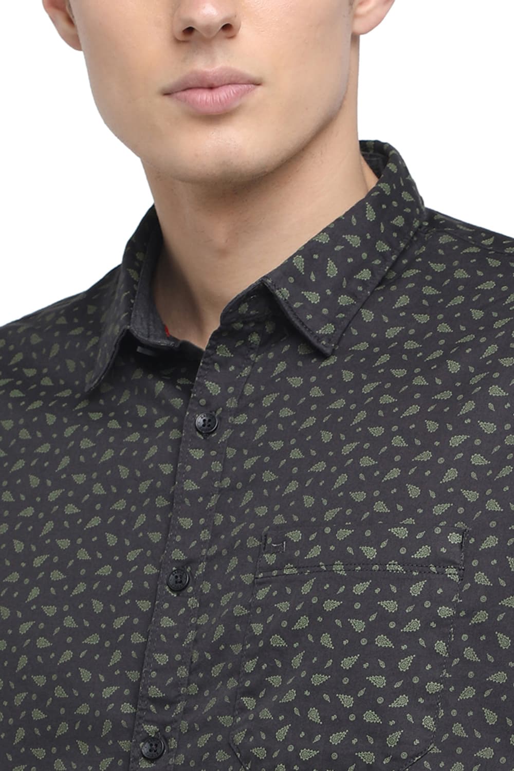 BASICS SLIM FIT PRINTED SHIRT