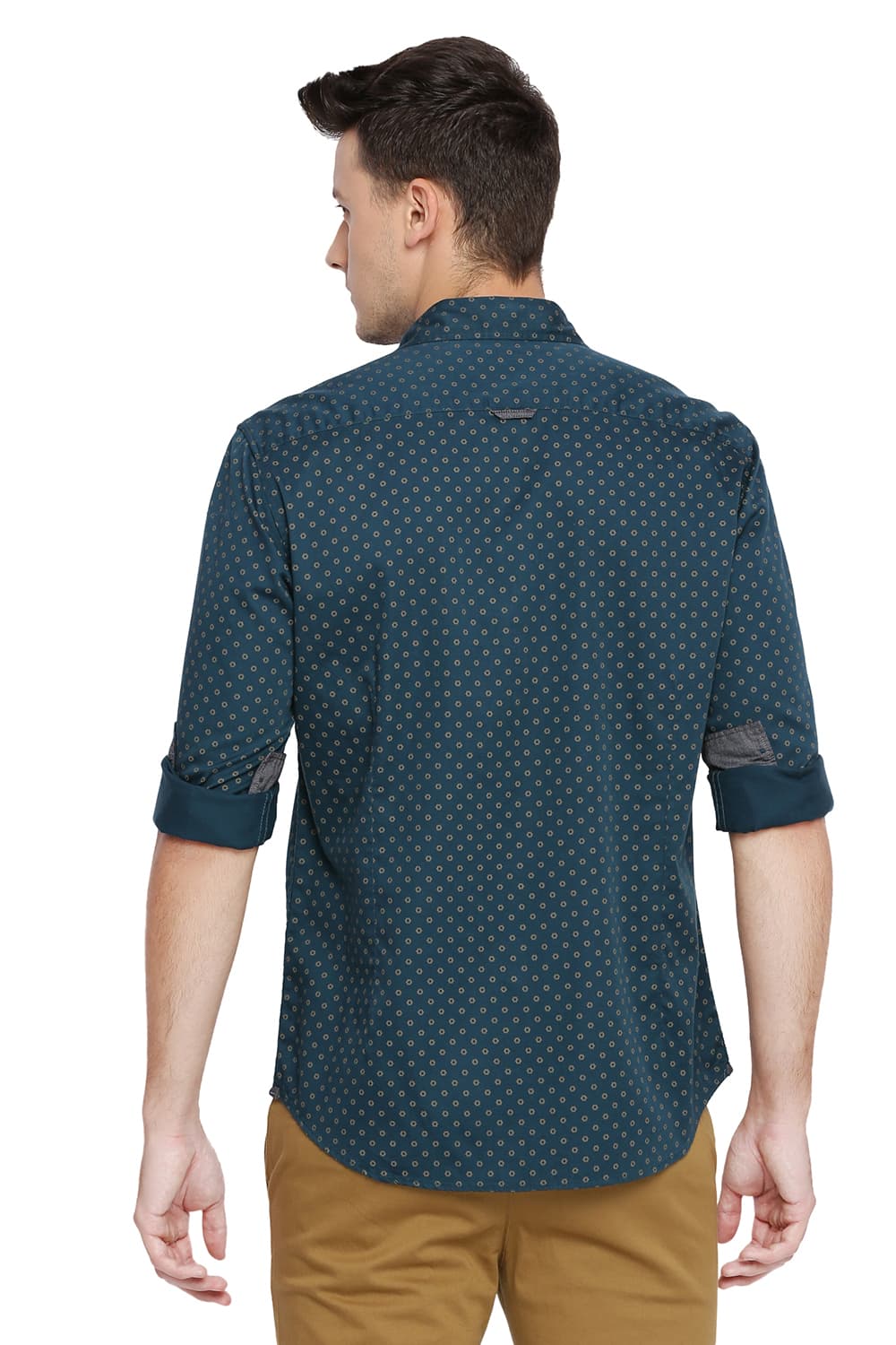 BASICS SLIM FIT PRINTED SHIRT