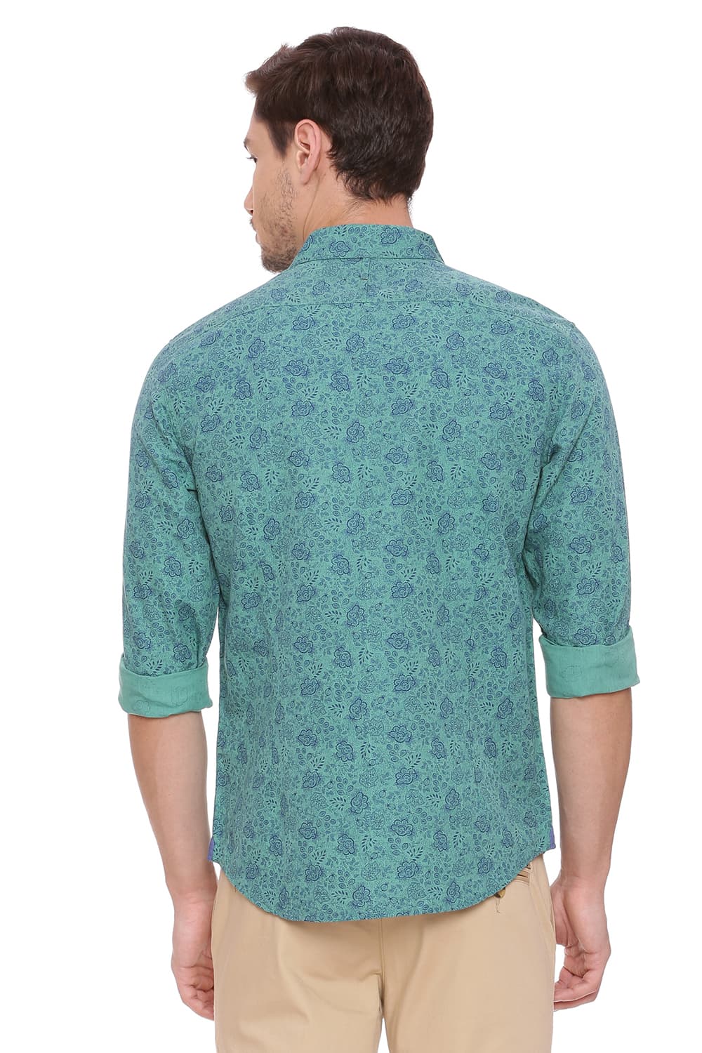 BASICS SLIM FIT PRINTED SHIRT