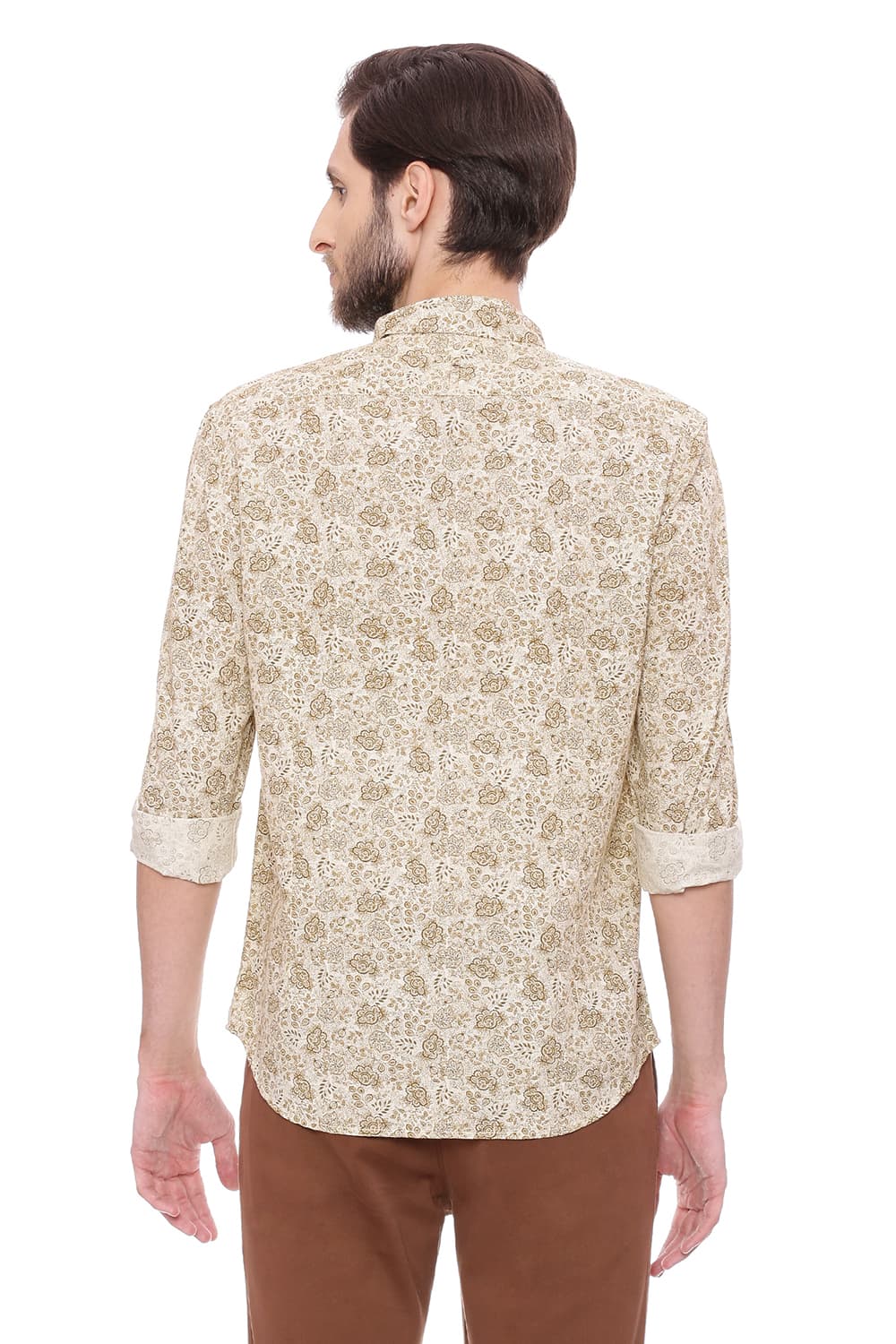 BASICS SLIM FIT PRINTED SHIRT