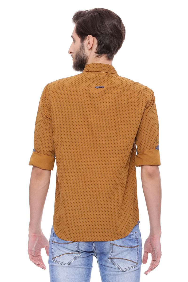 BASICS SLIM FIT PRINTED SHIRT