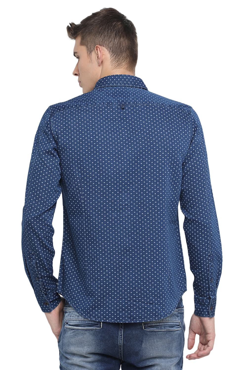 BASICS SLIM FIT PRINTED SHIRT