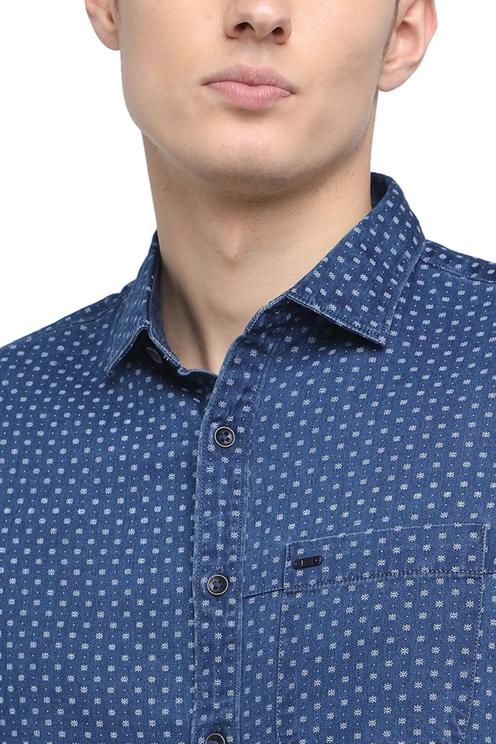 BASICS SLIM FIT PRINTED SHIRT