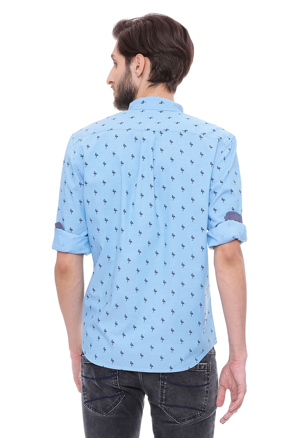 BASICS SLIM FIT PRINTED SHIRT