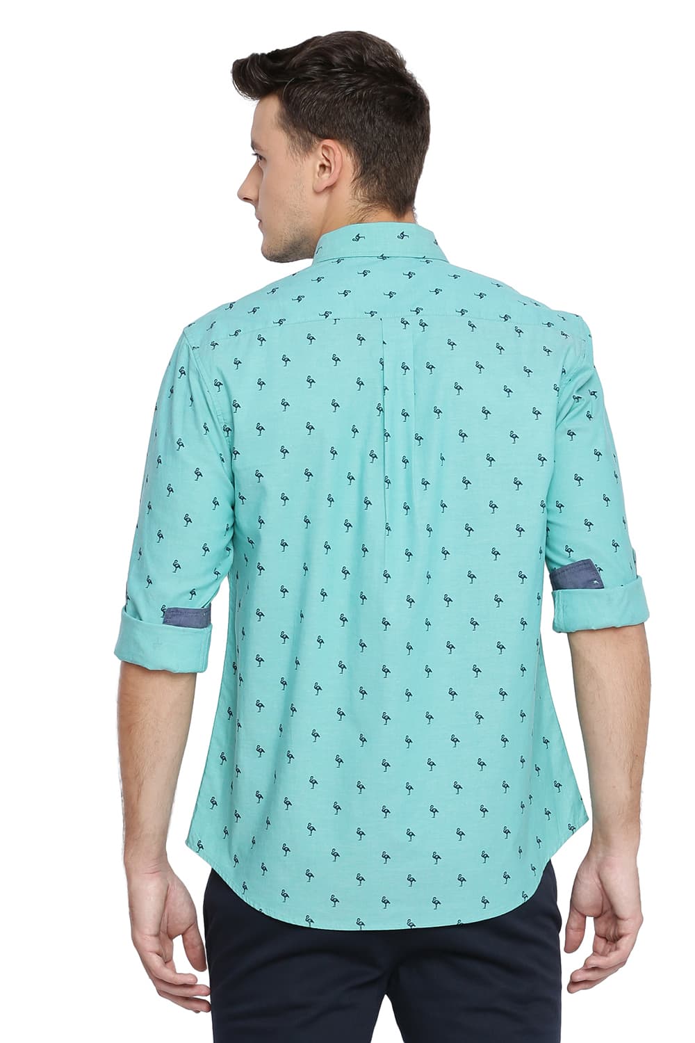 BASICS SLIM FIT PRINTED SHIRT