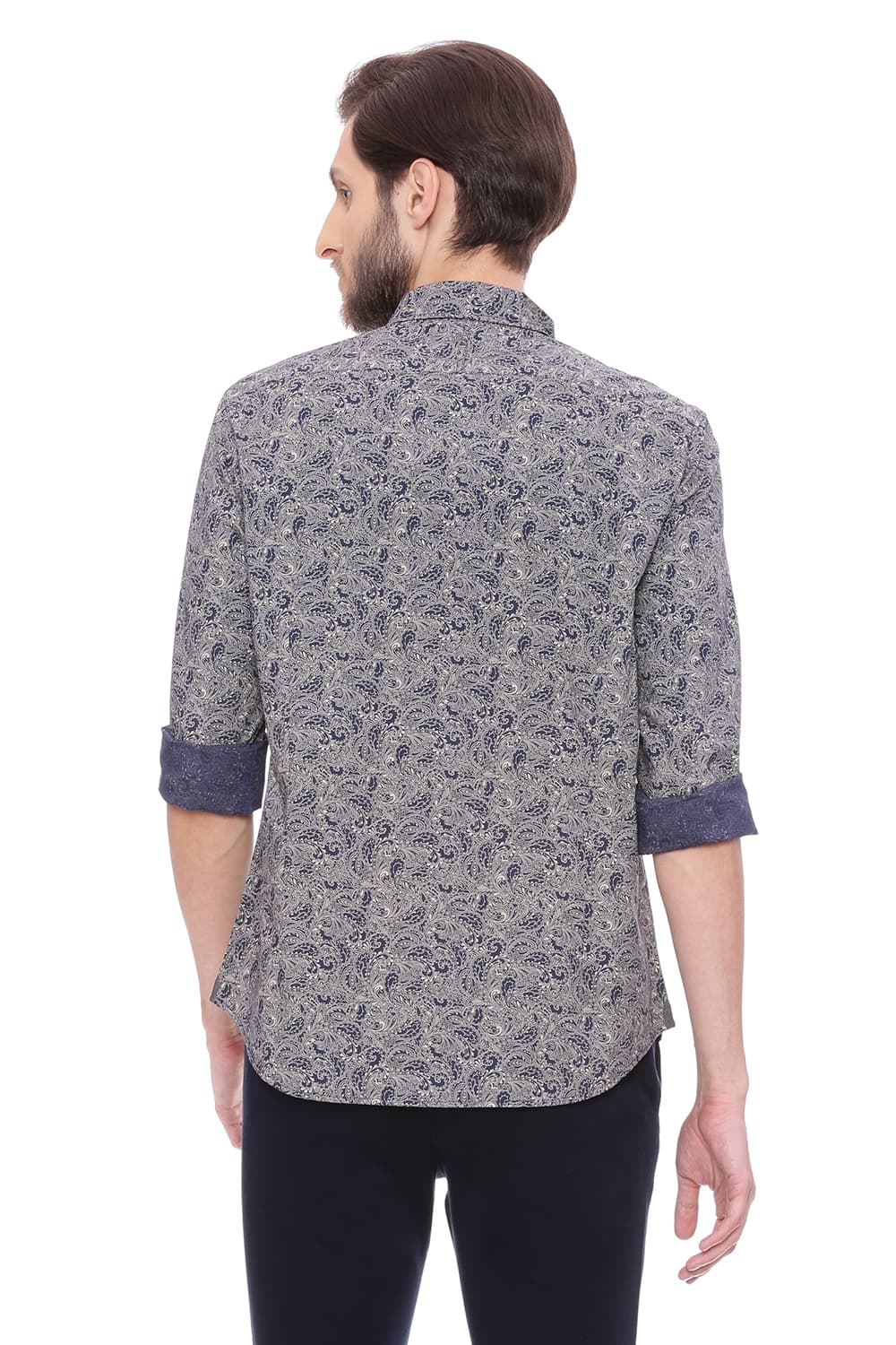 BASICS SLIM FIT PRINTED SHIRT