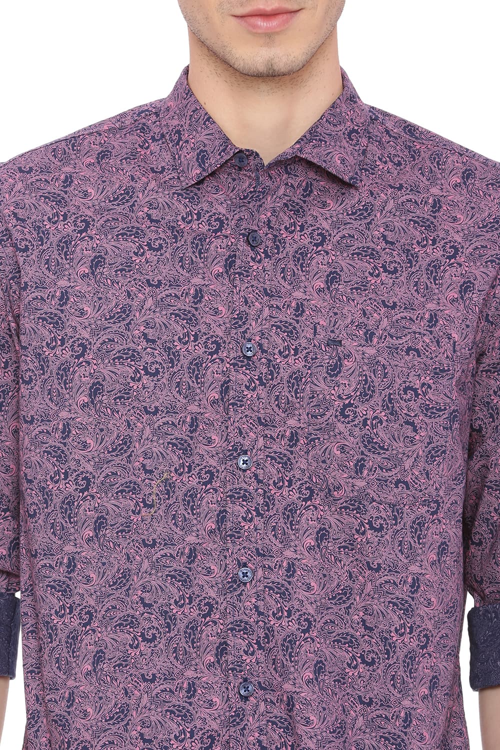 BASICS SLIM FIT PRINTED SHIRT