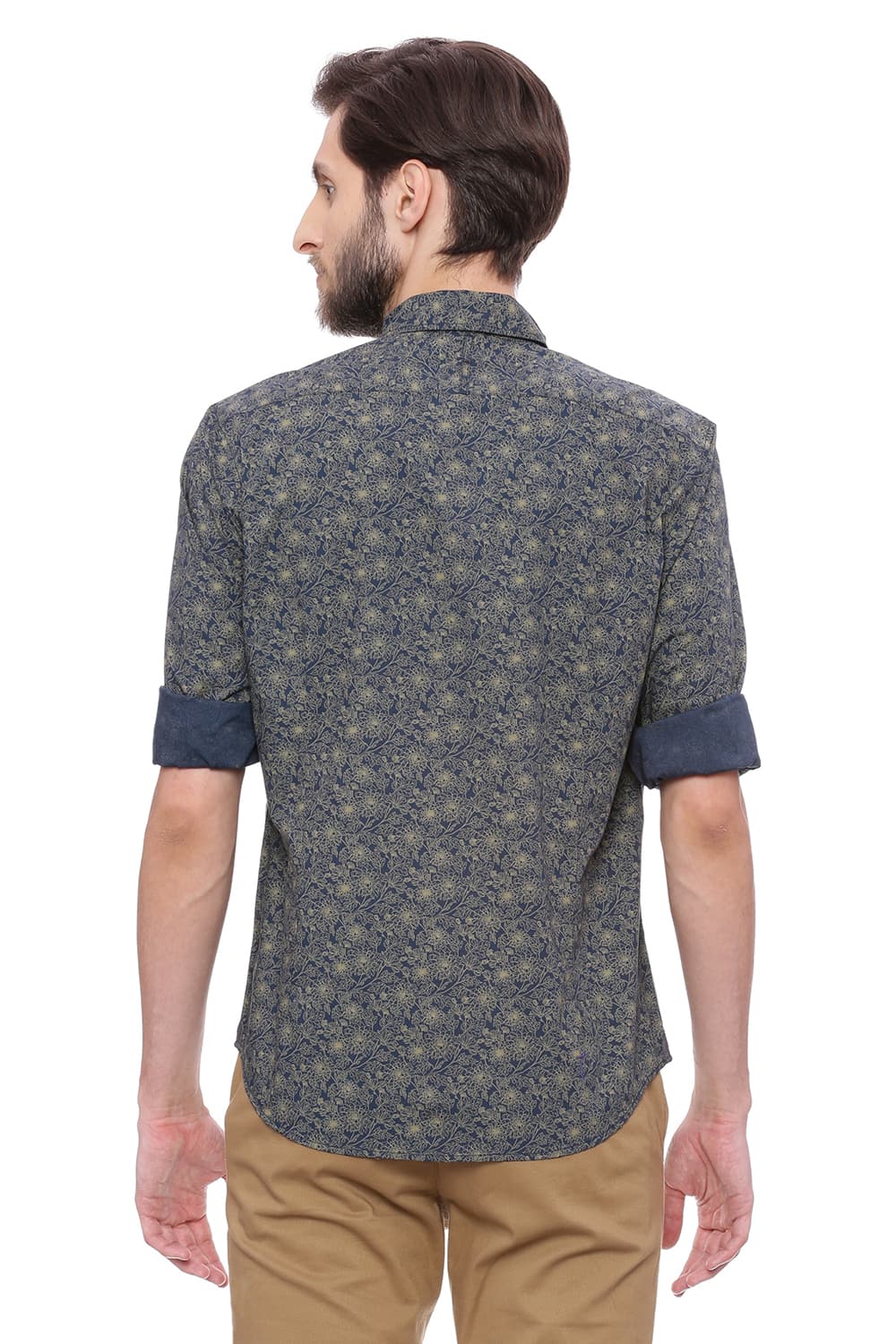 BASICS SLIM FIT PRINTED SHIRT