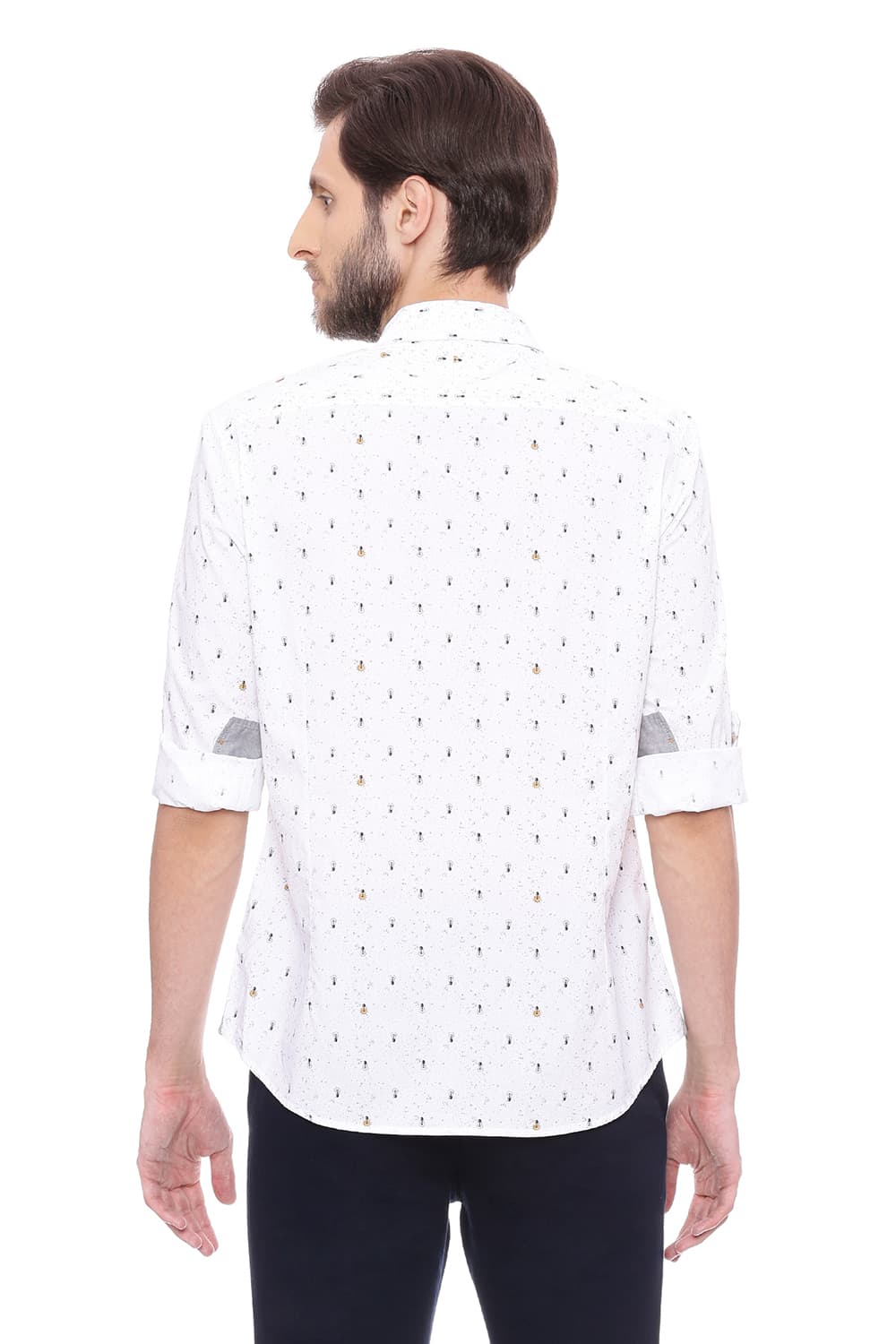 BASICS SLIM FIT PRINTED SHIRT