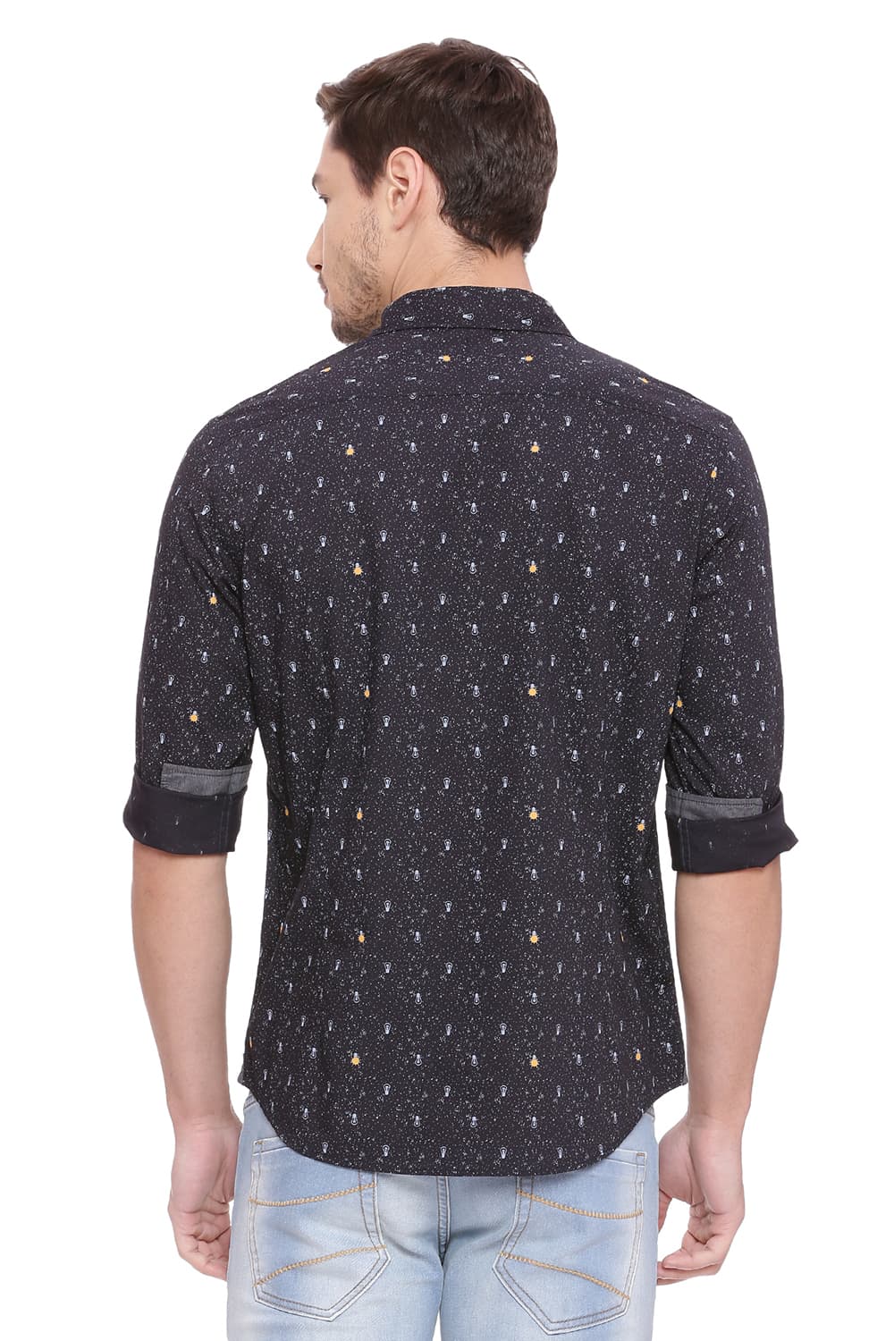 BASICS SLIM FIT PRINTED SHIRT